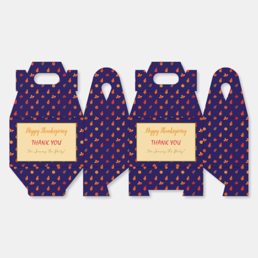 Kleurrijke herfstbladeren Thanksgiving Dinner Part Bedankdoosjes (Ongevouwen)