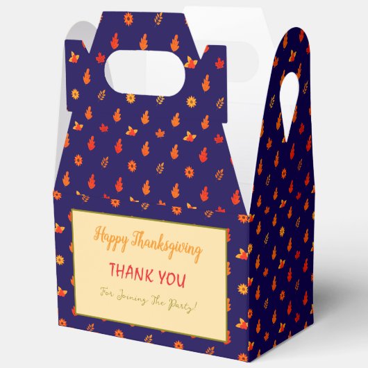 Kleurrijke herfstbladeren Thanksgiving Dinner Part Bedankdoosjes (Open)
