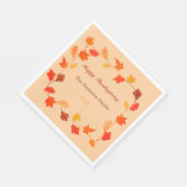 Kleurrijke herfstbladeren Thanksgiving Dinner Part Servet (Hoek)