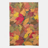 Kleurrijke herfstbladeren theedoek (Verticaal)