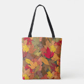 Kleurrijke herfstbladeren tote bag (Achterkant)