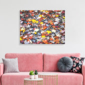Kleurrijke herfstbladeren uitzicht canvas print (Insitu (Woonkamer))