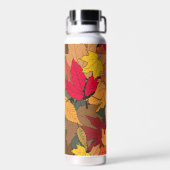Kleurrijke herfstbladeren waterfles (Achterkant)