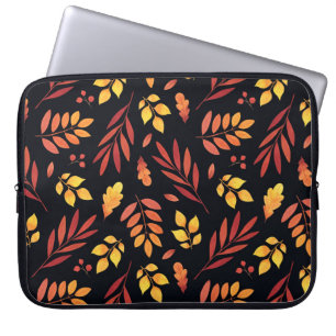 Kleurrijke herfstbladeren Waterverf Laptop Sleeve