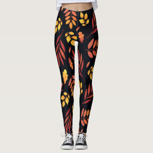 Kleurrijke herfstbladeren Waterverf Leggings