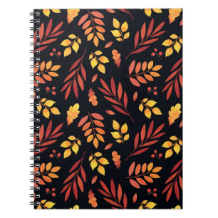 Kleurrijke herfstbladeren Waterverf Notitieboek