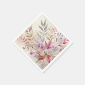 Kleurrijke herfstbladeren waterverf pastelkleur servet (Hoek)