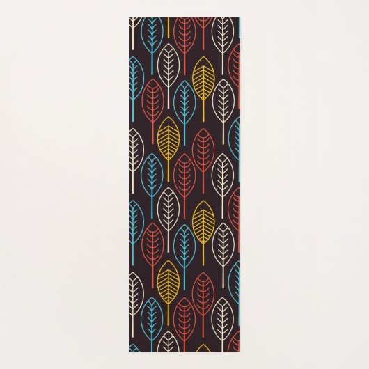 kleurrijke herfstbladeren yogamat (Achterkant)