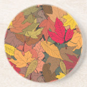 Kleurrijke herfstbladeren zandsteen onderzetter (Voorkant)