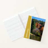 Kleurrijke herfstbomen, botanische tuin goud notitieboek (Binnen)
