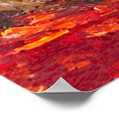 Kleurrijke herfstbomen, impressionistische oliever poster (Hoek)