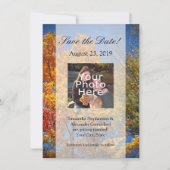 Kleurrijke Herfstbomen Save the Date Kaart (Voorkant)