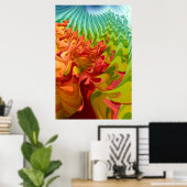 Kleurrijke herfstboom  poster (Thuiskantoor)