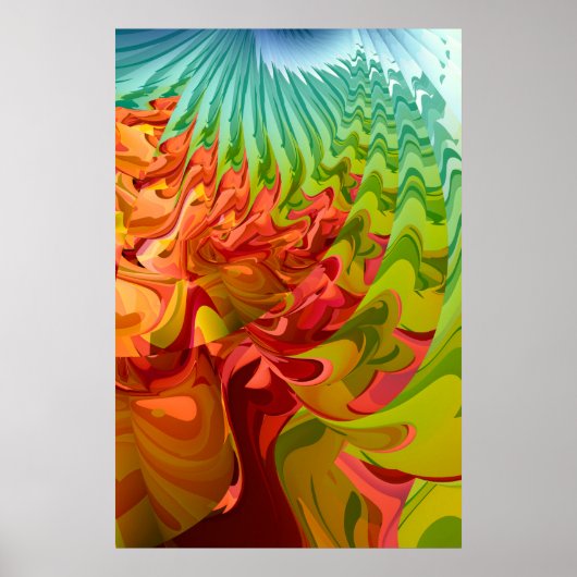 Kleurrijke herfstboom  poster (Voorkant)