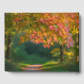 Kleurrijke herfstdag bruiloft gastenboek (Achterkant)