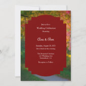 Kleurrijke herfstdag bruiloft kaart (Voorkant)