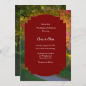 Kleurrijke herfstdag bruiloft kaart (Voorkant / Achterkant)