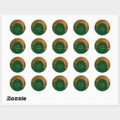 Kleurrijke herfstdag bruiloft ronde sticker (Vel)
