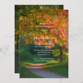 Kleurrijke herfstdag vrijgezellenfeest kaart