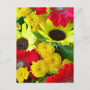 Kleurrijke herfstflorale bouquet briefkaart