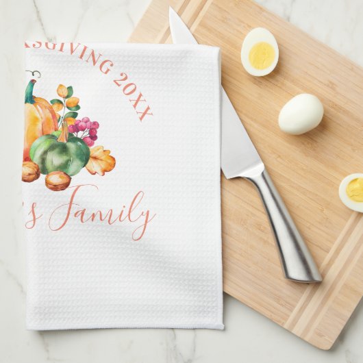 Kleurrijke herfstoogst bouquet theedoek (Quarter Fold)