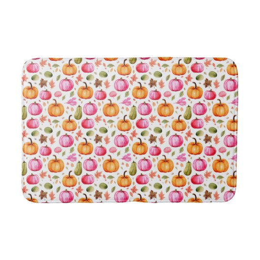 Kleurrijke herfstpompoenen Elegant Badmat (Voorkant)