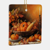 Kleurrijke herfstpompoenen keramisch ornament (Rechts)