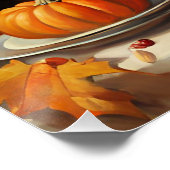 Kleurrijke herfstpompoenen perfect poster (Hoek)