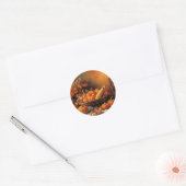 Kleurrijke Herfstpompoenen Ronde Sticker (Envelop)