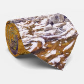 Kleurrijke herfstspenen in geel violet Sinaasappel Stropdas (Opgerold)