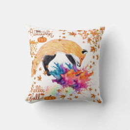 Kleurrijke herfstvos kussen