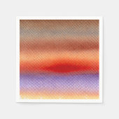 Kleurrijke herfstzon Waterverf Sunset Découpage Servet (Voorkant)