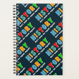Kleurrijke herhalingsgeschiedenis planner