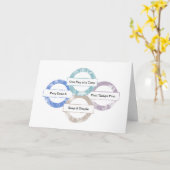 Kleurrijke Herstel Slogans Kaart (Gele Bloem)