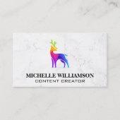 Kleurrijke herten Logo Visitekaartje (Voorkant)