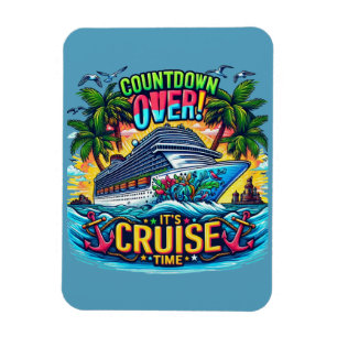 Kleurrijke "Het is cruise tijd" aftel Cruise Ship Magneet