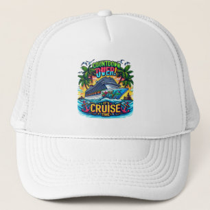 Kleurrijke "Het is cruise tijd" aftel Cruise Ship Trucker Pet