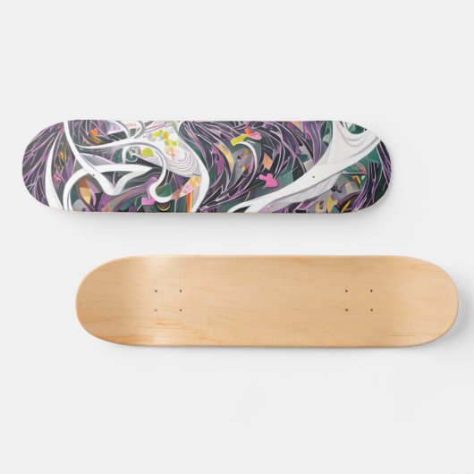 Kleurrijke het Schilderen Curven Abstracte Kunst Persoonlijk Skateboard (Horizontaal)