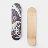 Kleurrijke het Schilderen Curven Abstracte Kunst Persoonlijk Skateboard (Voorkant)