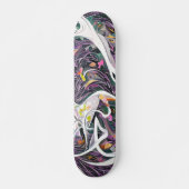 Kleurrijke het Schilderen Curven Abstracte Kunst Persoonlijk Skateboard (Voorkant)