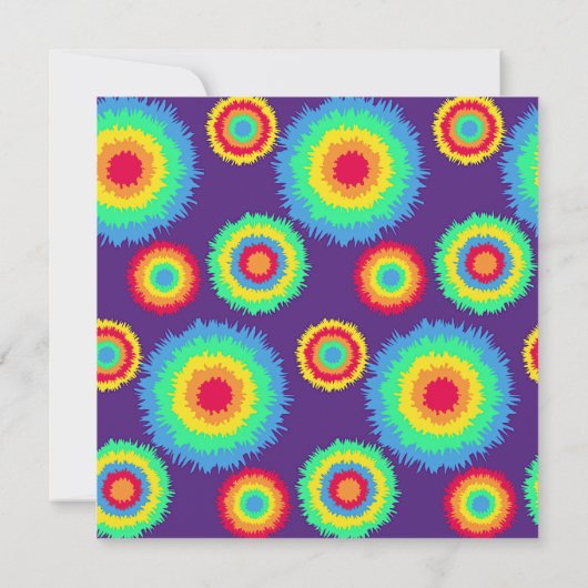 Kleurrijke het Verjaardagsfeest van de Dye Kaart (Achterkant)