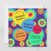 Kleurrijke het Verjaardagsfeest van de Dye Kaart (Voorkant)