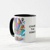 Kleurrijke Hete Luchtballon Aanmoedigingskop Mok (Voorkant links)