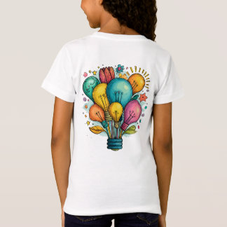 Kleurrijke Hete Luchtballon Lightbulb T-Shirt – Cr