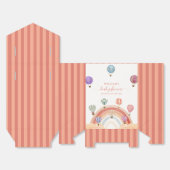 Kleurrijke Hete Luchtballon Regenboog Baby shower Bedankdoosjes (Ongevouwen)