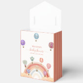 Kleurrijke Hete Luchtballon Regenboog Baby shower Bedankdoosjes (Open)