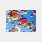Kleurrijke hete luchtballonnen deken (Voorkant (Horizontaal))