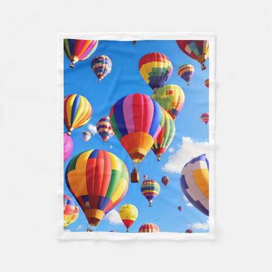 Kleurrijke hete luchtballonnen deken (Voorkant)