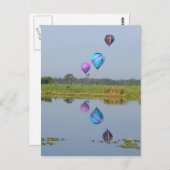 Kleurrijke Hete Luchtballonnen fotografisch afbeel Briefkaart (Voorkant / Achterkant)