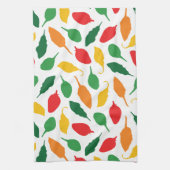 Kleurrijke hete pepers kruidentuin patroon theedoek (Verticaal)